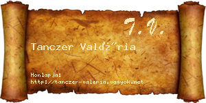 Tanczer Valéria névjegykártya